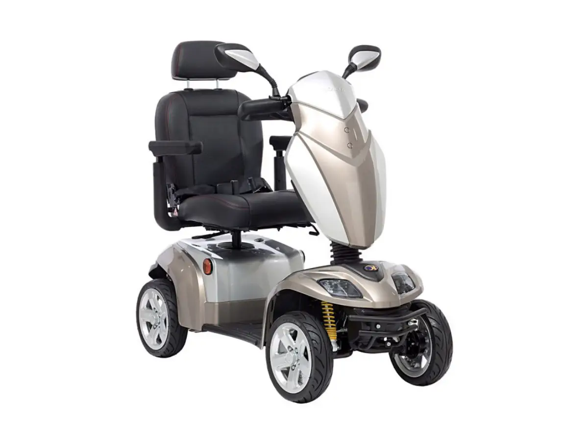 A road-legal mobility scooter